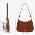 thumbnail image 2 of Small Shoulder Bag, Crossbody Bag - PU Leather, Y2K Vintage Party Handbag,Coffee, 2 of 4
