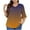 Yellow, variant on Women 3/4 Sleeve Plus Size Tunic, V-Neck Tunic Tops Casual Loose Fitting T Shirt Ruffle Basic Gradient Tees Shirts T-Shirts Shirts for Women S-47 Yellow 4XL