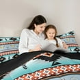 thumbnail image 5 of Feelyou Tribal Aztec Adult Bedding Comforter Set, Grey Cyan Triangle Geometric Twin Comforter Sets, Hippie Sheep Skeleton Reversible Bedding Set, Luxury Bedroom Decor, 2 Pieces, 5 of 8