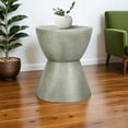 thumbnail image 3 of Small Outdoor Side Table Patio 18.3" H Concrete Hourglass End Table for Living Room Outdoor Backyard, 3 of 9