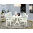 thumbnail image 4 of East West Furniture Antique 5-piece Wood Kitchen Table Set in Linen White, 4 of 4