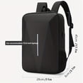 thumbnail image 2 of 1pc Hard Surface Backpack USB Charging Port, Casual Lightweight Business Backpack For Business Trip, Men's Large Capacity Anti-theft Computer Laptop Notebook Backpack With Passport Lock, Spine Protection Bag, 2 of 5