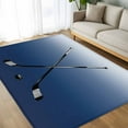thumbnail image 4 of Navy Blue Ice Hockey Area Rugs 5x7 for Living Room, Winter Sports Ball Games Ombre Non Slip Washable Rug Runner, Low Pile Indoor Floor Carpet Mat Bathroom Rugs for Bedroom, Kids Room, 4 of 9