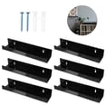 thumbnail image 1 of 6Pcs Wall Mount Record Holder Floating Wall Mount Record Display Record Display Shelf Acrylic Album Presenting Rack Record Frame for Photos VCD Home Office, 1 of 9
