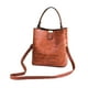 thumbnail image 1 of Bolsos cruzados de mujer jinwen PU tipo cubo asa superior gran capacidad Café, 1 of 7