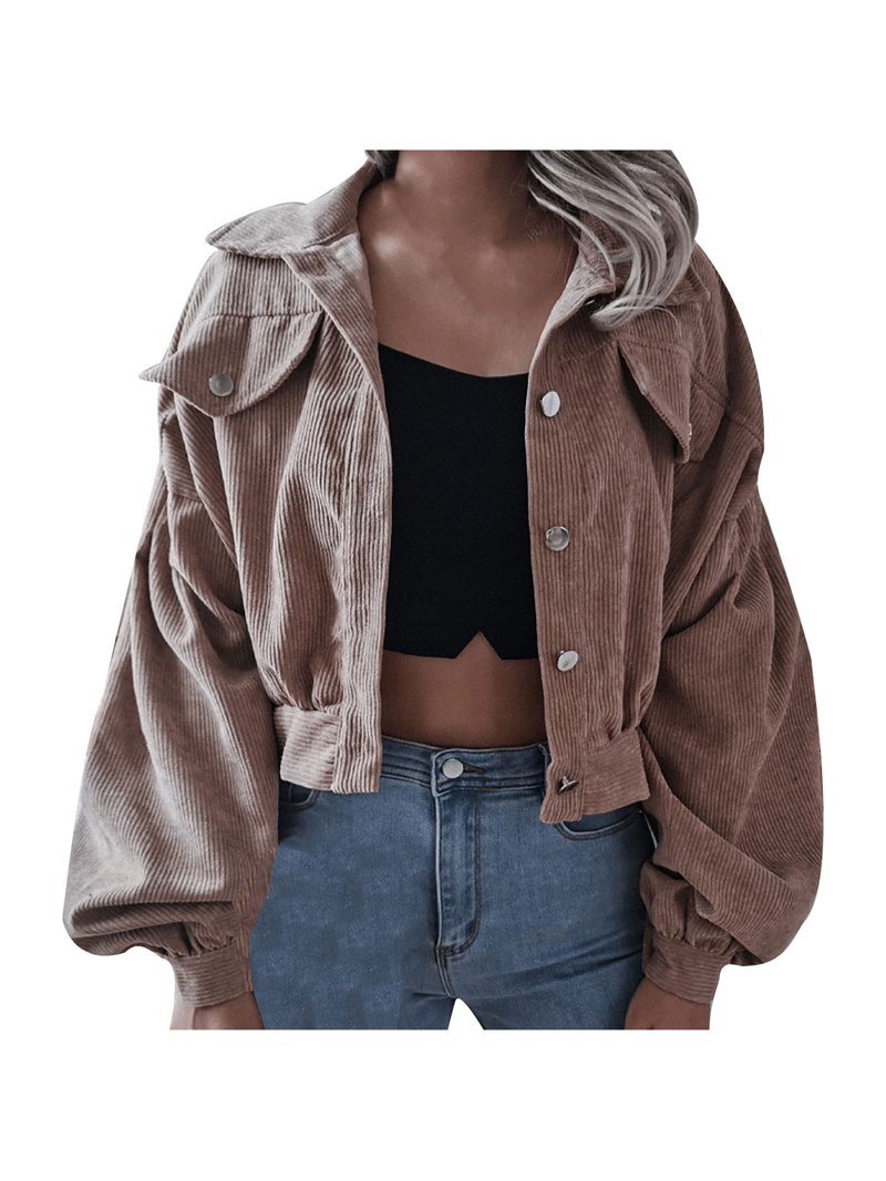 kakina CMSX Jackets for Women, Women's Street Lapel Long Sleeve