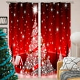 thumbnail image 3 of Baohd 2 Pièces Rideaux Occultants de Noël Exquis Rouge Xmas Thème Maison Rideaux Décoration Intérieure Traitement de Fenêtre M, 3 of 5
