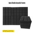 thumbnail image 3 of Espuma acústica negra de 30x30x5 cm - 6 paneles con diseño de cuadrícula para aislamiento sonoro en paredes y techos, ideal para estudios de grabación y salas de entretenimiento en casa. Material, 3 of 6