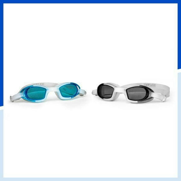 Dolfino Pro SportPlus Youth Two-Pack Swim Goggle, Blue / Smoke