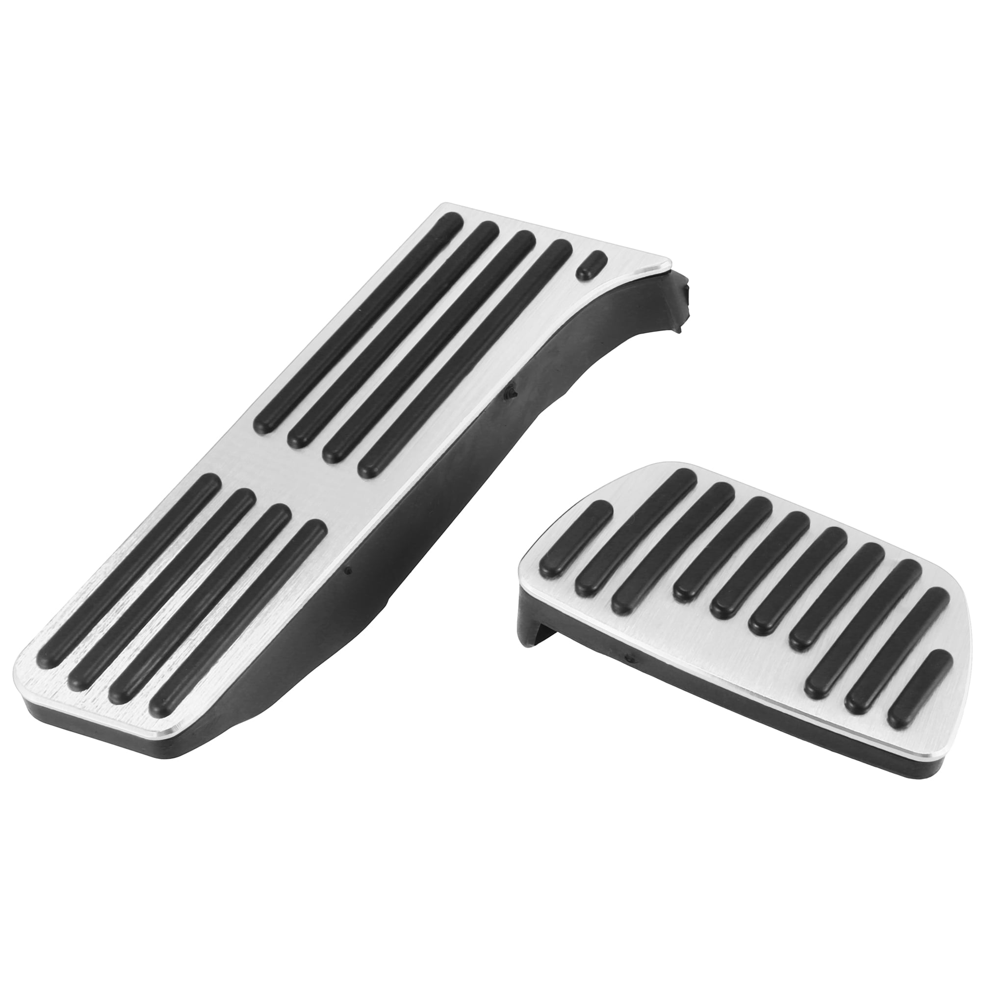 1 Set Anti Slip Brake and Gas Accelerator Pedal Covers Foot Pedal Pads for Toyota RAV4 Avalon Camry Silver Tone