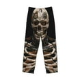 thumbnail image 2 of Haiem Cyber Skeleton With Tattoos Men's Pajama Pants Ultra Lightweight Pjs Bottoms Sleepwear Bottom Pants With Pocket Drawstring-X-Large, 2 of 7