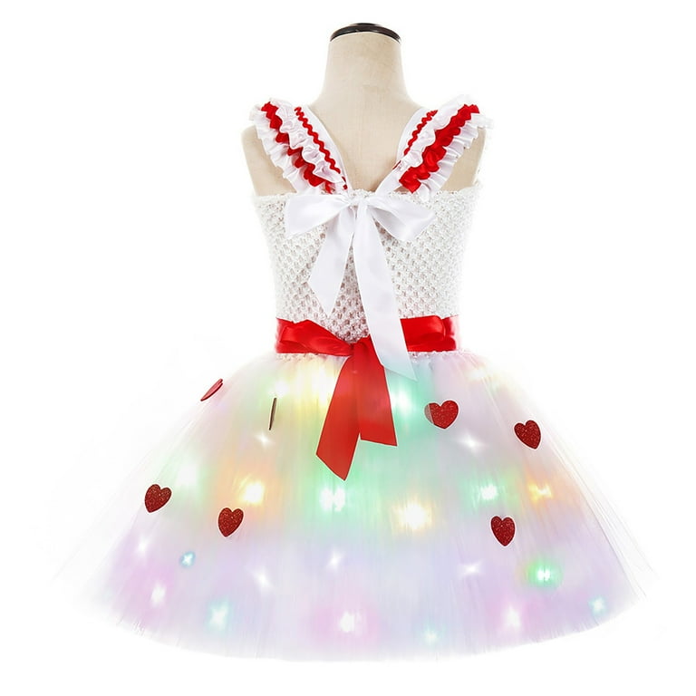 Generic Girls Valentine'S Day Sequin Tutu Dress Kids Girls