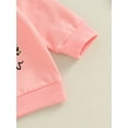 thumbnail image 6 of Biekopu Toddler’s 2Pcs Clothes Set Fashion Rainbow Letter Printed Long Sleeve Tops and Pockets Long Pants, 6 of 8