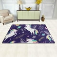 thumbnail image 3 of Coolnut Lightweight Soft Area Rugs 60 x 39 inch (5'x 3'3"), Cute Unicorns Stars Planet Floor Mat for Kids Playing Room Hardwood Floor Living Room Nursery Rugs, 3 of 6