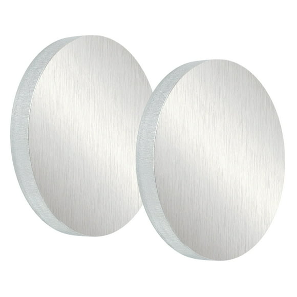 6061 Aluminum Disc, 2 Pcs 3.9x1/2 Inch Round Flat Plain Aluminum Plate, Aluminum Metal Plate for Industrial Crafting DIY