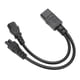 thumbnail image 1 of Cable de enchufe de alimentación Nikou divisor en Y IEC320 C14 macho a C13 + C5 Hembra 32 cm, 1 of 9