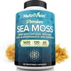NutriVein Organic Sea Moss 1600 mg Gut and Thyroid Support 120 Capsules