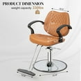 thumbnail image 2 of Zimtown Hydraulic Barber Chair, Adjustable Salon Chair for Hairstyling, Camel, 2 of 10