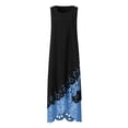 thumbnail image 3 of ZZwxWA Womens Boho Floral Maxi Dresses Floral Flowy Long Dresses Sleeveless Sun Dress Casual Summer Trendy Outfits 2025, 3 of 4