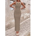 thumbnail image 3 of PRETTYGARDEN Sundresses for Women Summer Striped Knit Side Slit Spring Fashion Bodycon Maxi Dress Beach Vacation Clothes, 3 of 10