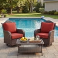 thumbnail image 5 of Aoodor 24 x 25 Inch Sunbrella Fabric Outdoor Deep Seat Cushion Set of 2, Water-Resistant & Fade-Resistant Sunbrella Fabric Outdoor 6'' Thick Cushion with Pocket Springs for Patio Chair, Sofa, and Cou, 5 of 11