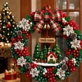 thumbnail image 6 of 3D Christmas Fabric Poke Wreath DIY Kit, Fabric Poke Art Kit for Adults, Christmas Wreath DIY No-sew Craft Kits, Classic Holiday Wreath Craft Gift for Door and Wall Home Display, 6 of 7