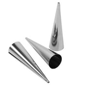 2 Sizes 3Pcs Pack Stainless Steel NOn Stick Dessert Cannoli Croissant Tubes Brioche Pans Baking Tool Mold[S]