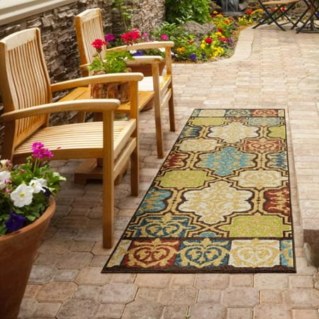 Weavers Amish Furniture Carolina Weavers Indoor/ Outdoor Santa Barbara Collection Yancey Multi Runner Rug - 2'3