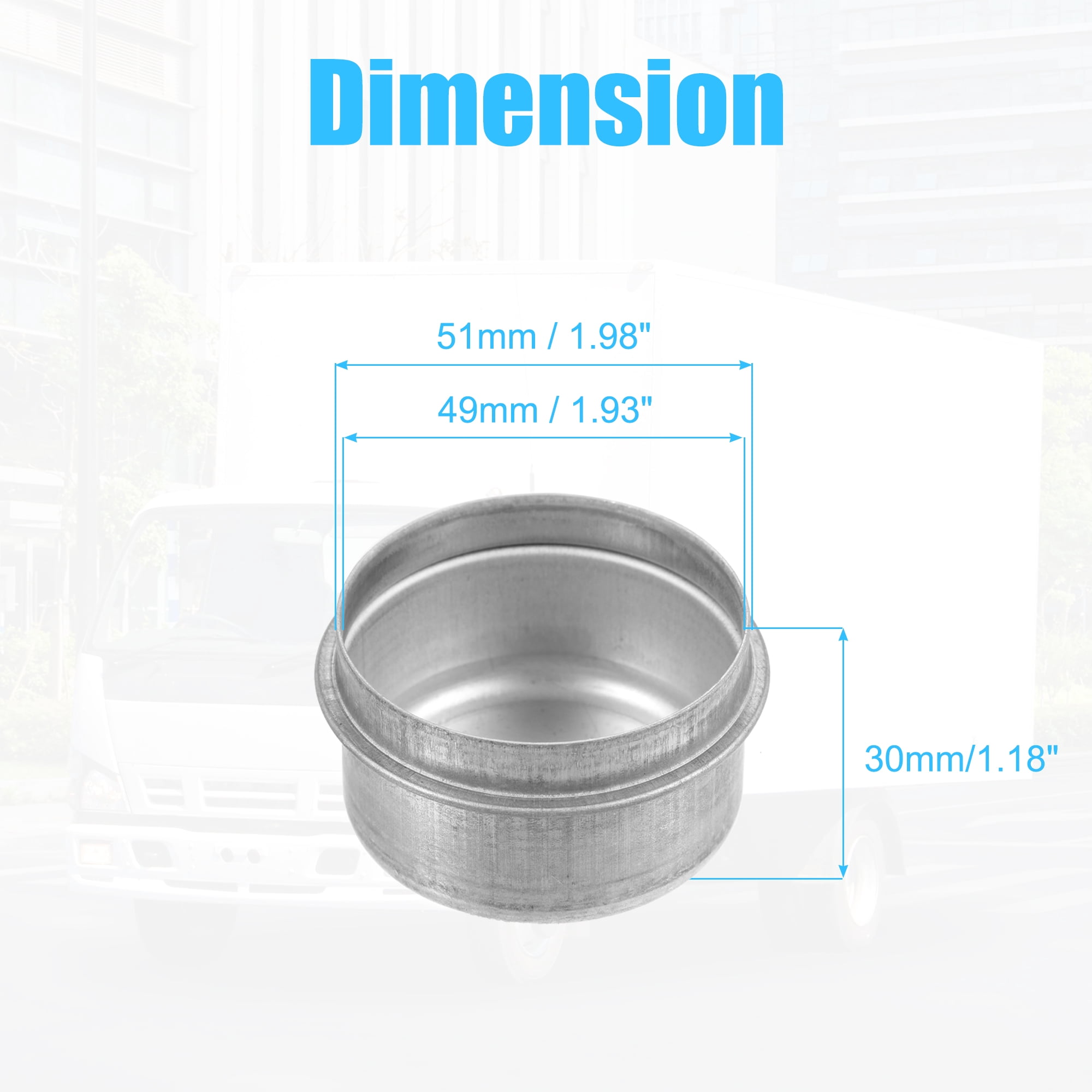 Unique Bargains 4pcs Trailer Axle Dust Cap Cup Grease Cover for Dexter EZ Lube 4x1.98"