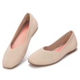 thumbnail image 4 of Zapatos planos casuales Frank Mully para mujer, punta cuadrada, punto nude, 4 of 8