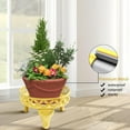 thumbnail image 5 of ZHANQUNE 10 Inch Heavy Duty Metal Plant Stand, Rustproof Round Corner Flower Pot Holder with Guardrail, Sturdy Indoor Outdoor Garden Shelf for Multiple Potted Plants, 5 of 6