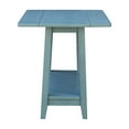 thumbnail image 4 of Solid Wood Square Drop Leaf Side Table in Ocean Blue Antique, 4 of 6