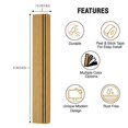 thumbnail image 3 of A&S Mezuzot Aluminum Mezuzah Case in Adi Sidler Track Design Door Mezuzah for Parchment Scroll Home Blessing Decor (Gold, 6 Inches), 3 of 6