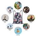 thumbnail image 6 of Sikiie Rose Flowers Drawstring Backpack Drawstring Bags, Draw String Back Bag for Sports, Gym, Travel, Swimming, Beach-Small, 6 of 6