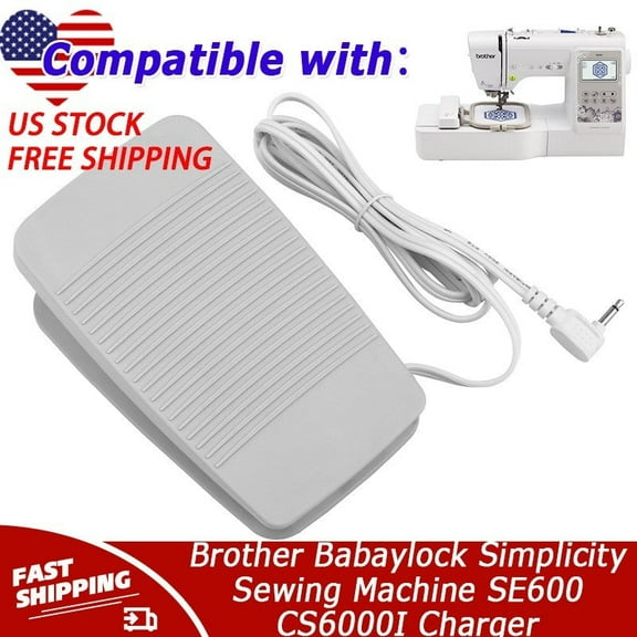 Foot Pedal Compatible with Brother Babaylock Simplicity Sewing Machine SE600 CS6000I
