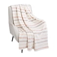 thumbnail image 1 of HOMETRENDS Velvet Plush Craft Stripe Polyester Throw, 50” X 60”, 1 of 4