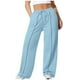 thumbnail image 2 of Pincandy Women's Plus Size Solid Color Elastic Waist Drawstring Sports Pants with Pockets, Comfortable & Stylish, Daily & Party Wear, 2 of 6