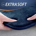 thumbnail image 4 of Extra Thick Memory Foam Bath Rug (17 inch X 24 inch, Navy) Non Slip Absorbent Super Cozy Velvet Bathroom Mat, Luxury Soft Plush Small Carpet for Bath Room Shower Floor Tub, Machine Wash Dry, 4 of 6