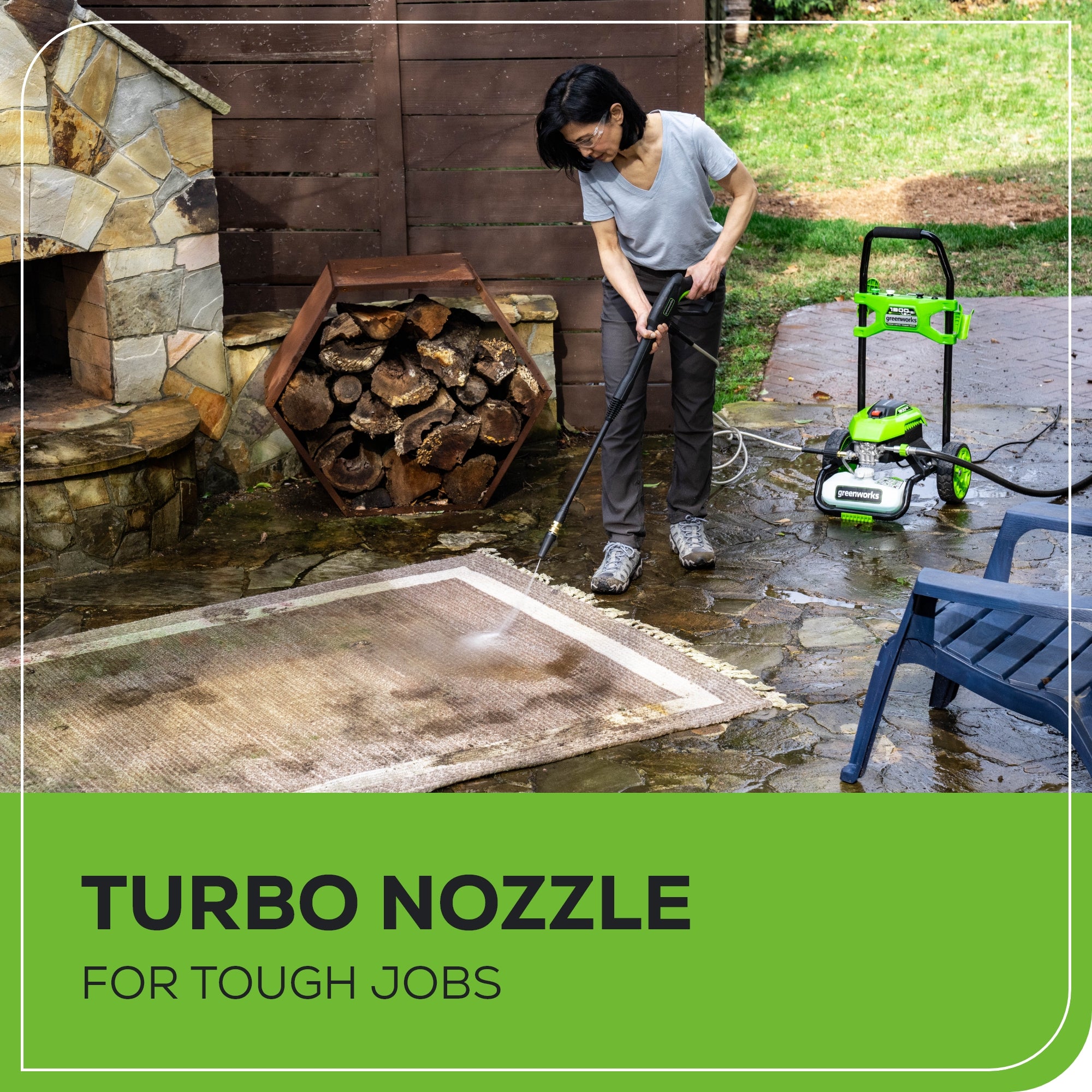 Open Box Greenworks 1900 PSI 1.2 GPM Cold Water Electric Pressure Washer