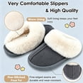 thumbnail image 2 of Drecage Kids Slippers Boys Girls Fuzzy House Slippers Soft Warm Bedroom Shoes, 2 of 5
