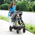 thumbnail image 2 of Gymax 3-in-1 Newborn Stroller Folding Convertible High Landscape Toddler Stroller Gray, 2 of 10