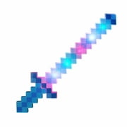 Light-Up Diamond Pixel Sword LED Motion Activated & Flashing Lights Blue