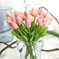 thumbnail image 2 of 30 Pcs Decorations Artificial Tulip Flowers Real Touch Tulips Fake Flowers Wedding Bouquet for Home Wedding, 2 of 5