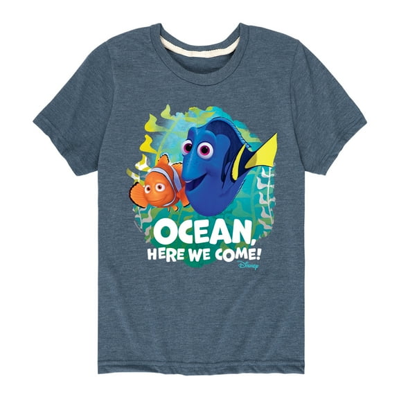 Disney Finding Dory - Ocean Here We Come - Toddler & Youth Short Sleeve Graphic T-Shirt