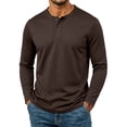 thumbnail image 4 of Men's Long Sleeve Henley Shirts Lightweight 3-Button Fashion Casual T-Shirts Quick Dry Soft Basic Pullover Tops, 4 of 8