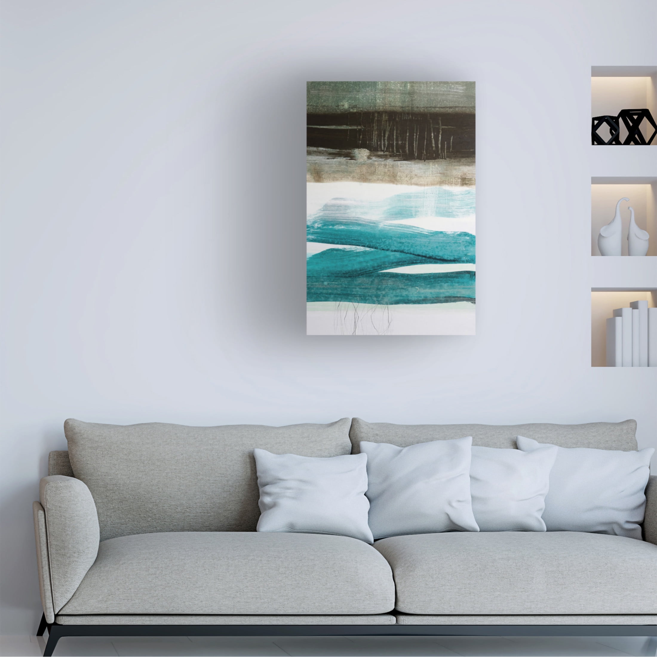 Canvas Wall Art - Simone Christen 'Sea Breeze III' Wall Art for Living Room, Bedroom, or Office Décor by Trademark Fine Art - 12 x 19 Inches