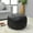 Black, variant on BBH Homes Black Round Leather Pouf Ottoman Handmade Recycled Cotton Fill BBBACPF0012