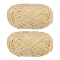 thumbnail image 1 of Unique Bargains 2 Pelotes Fil Velours Fil Chenille 87,49 Verges Polyester Fil Doux pour Couverture 2 Pcs Beige, 1 of 7