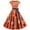 Orange, variant on BLTIBY 2024 Womens Christmas Camisole Dresses Xmas Print Vintage V-Neck Dress Holiday Cocktail Party Sleeveless Swing Dress A-Line Midi Outfits Red XXL