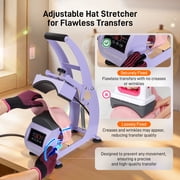 Hat Heat Press Machine,GOCHIFIX Manual Hat Heat Press with 2pcs Interchangeable Platens for Caps Hats T-Shirts and HTV Iron On and Sublimation Projects,Purple